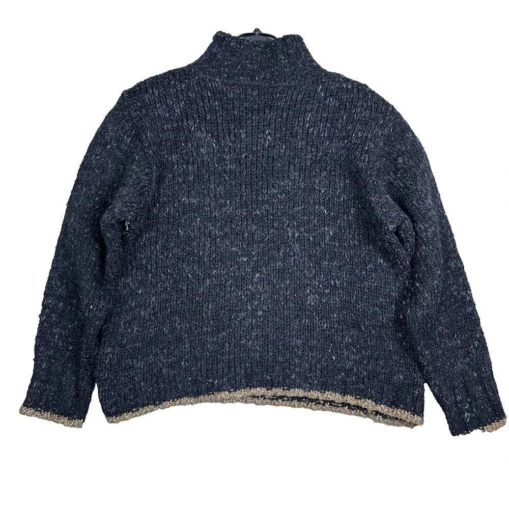 Relais Petite Vintage Fair Isle Knit Sweater Women S 1/2 Zip Nordic Pullover USA - Picture 4 of 12